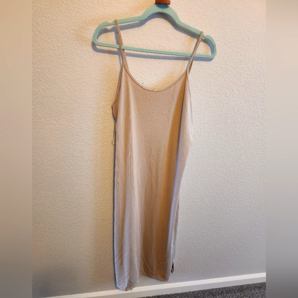 A New Day Elegant Beige Slip Dress XL
